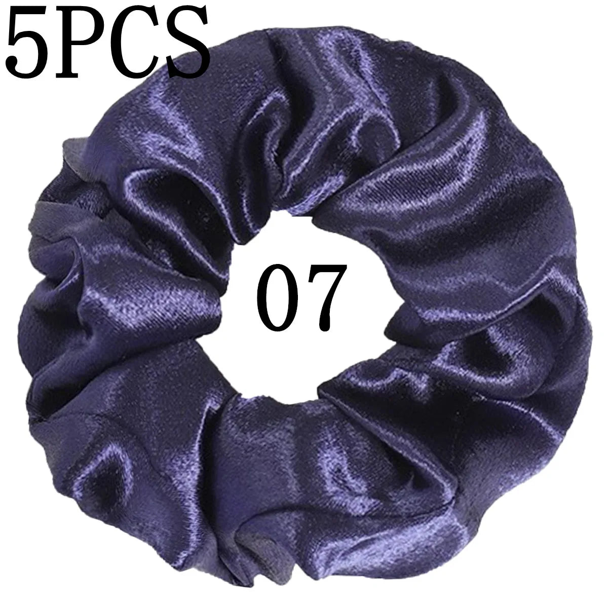 10/5 Pcs Satin Hair Scrunchies Set for Women & Girls – Soft Silk Elastic Hair Bands | Elegant Solid Color Ponytail Holders & Headwear Accessories