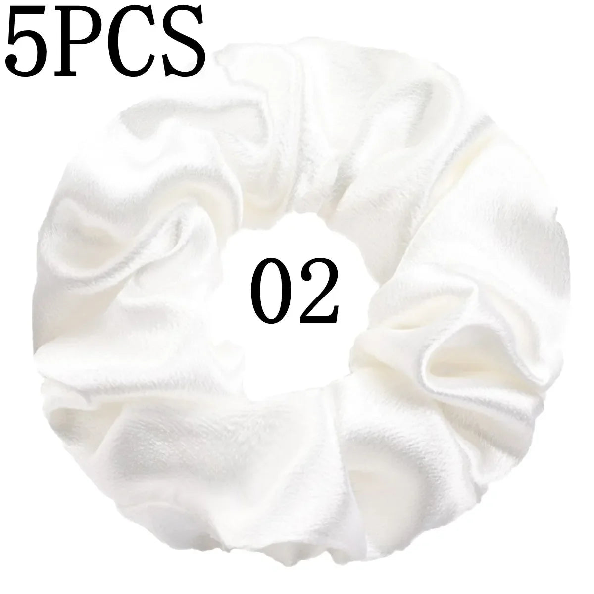 10/5 Pcs Satin Hair Scrunchies Set for Women & Girls – Soft Silk Elastic Hair Bands | Elegant Solid Color Ponytail Holders & Headwear Accessories