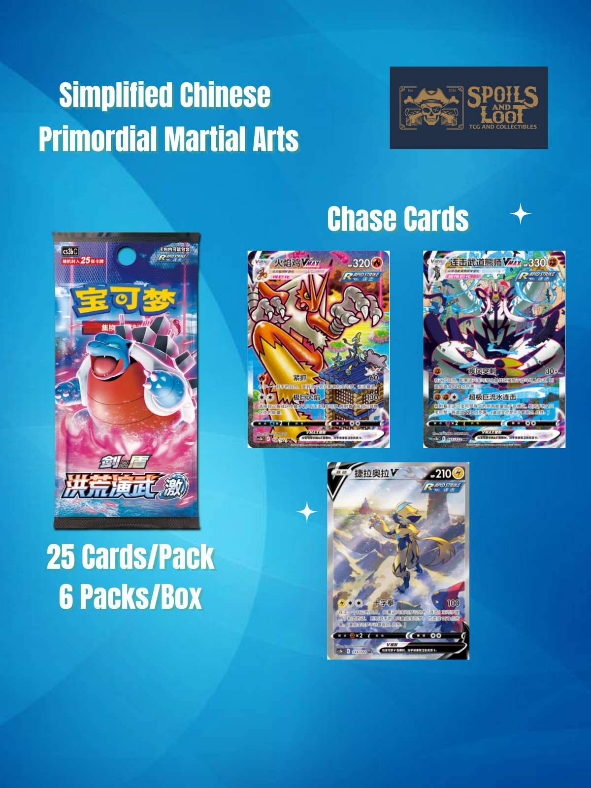 [BACKORDER SHIP BY 9/9/26] (S-Chinese) Pokémon TCG: Primordial Martial Arts Jumbo Booster Box "Blastoise"