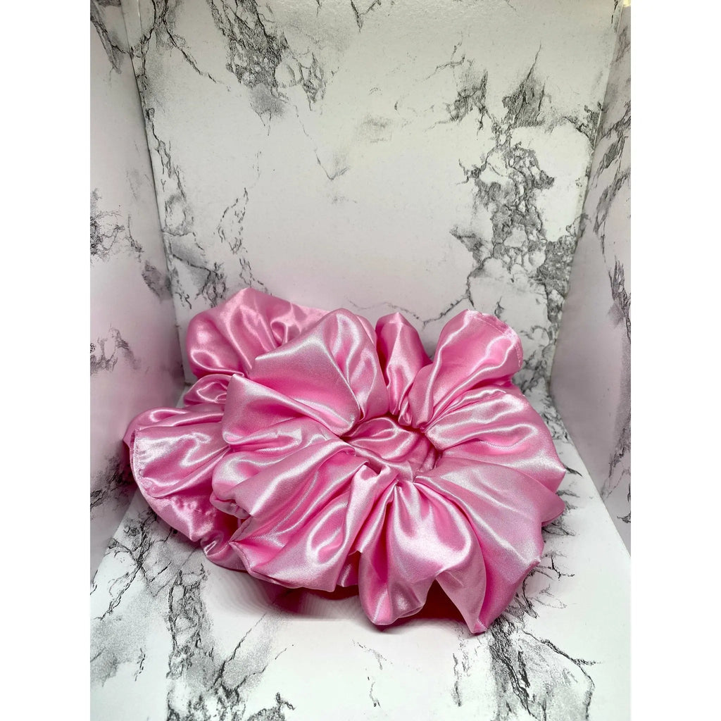 Pink Silk Scrunchie