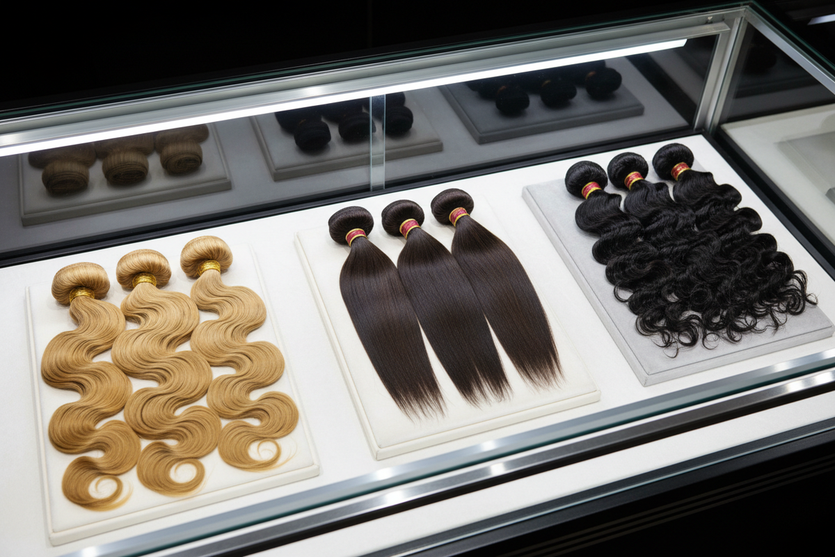Sultana Display Case - Honey Blonde, Cocoa Brown, La Ola